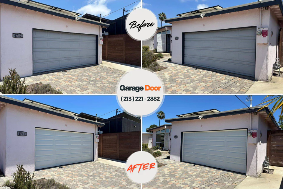 Before and after: garage door repair Old Orchard, PA